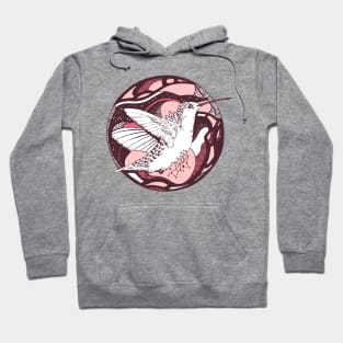 Pink and White Circle of The Hummingbird Hoodie